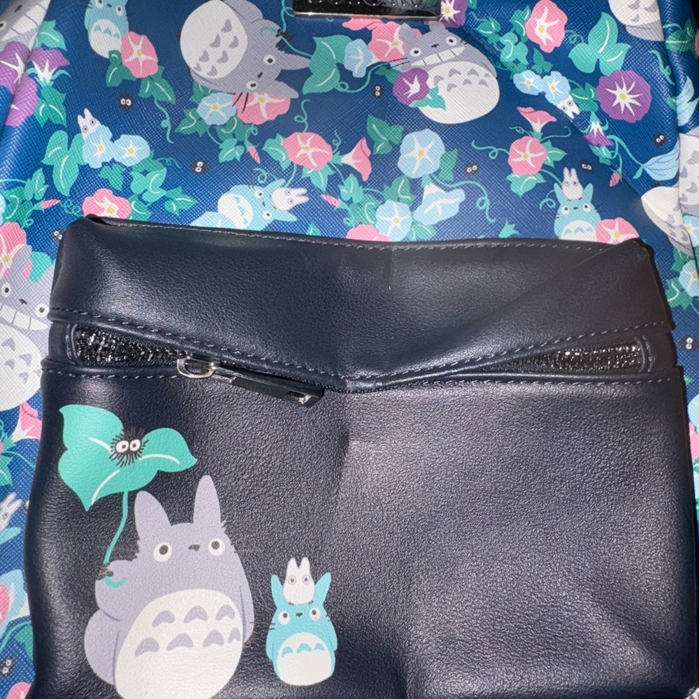 Hot Topic Blue and Black Totoro Backpack